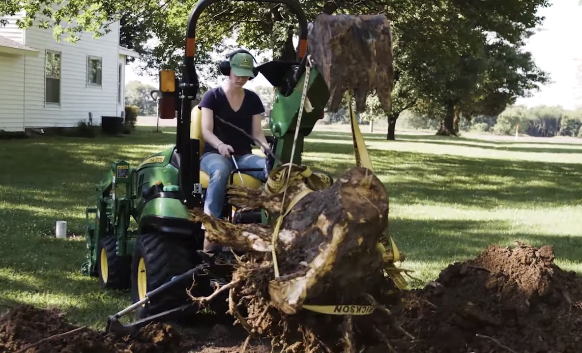 How to Use your Backhoe to Remove a Tree Stump